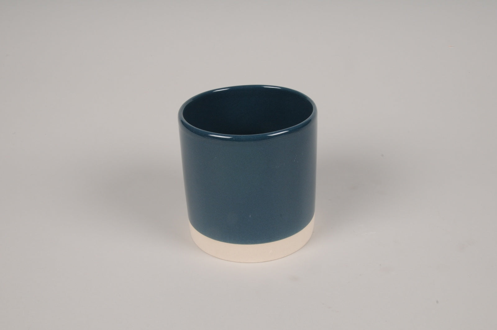 Cache-pot en céramique bleu