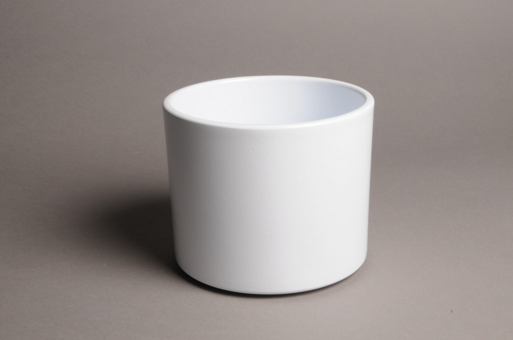 Cache-pot en céramique blanc