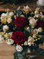 El corazón de terciopelo del jardín de rosas
